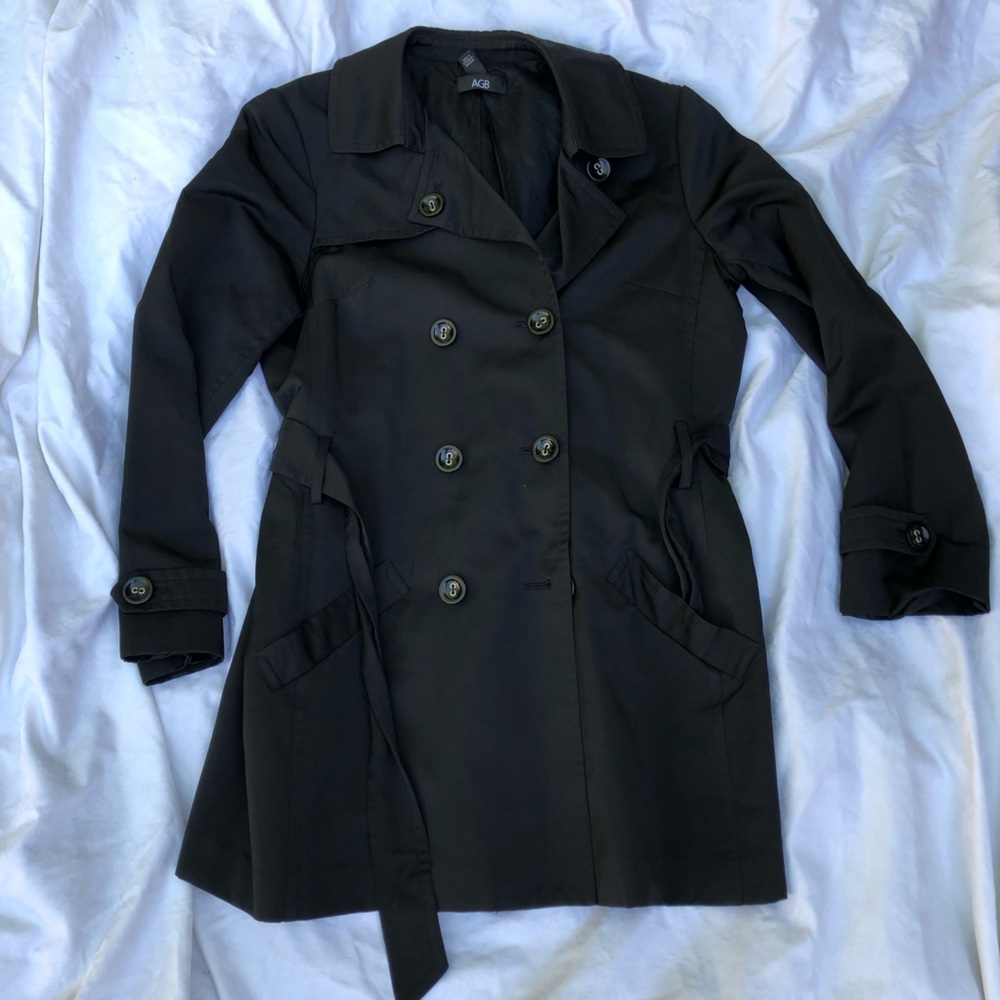 Black Belted Coat - Picture 2 of 7